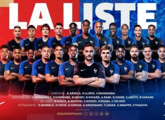 La liste des vingt-trois Bleus