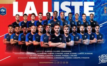 La liste des vingt-trois Bleus