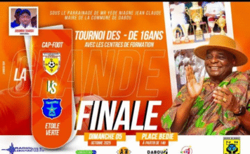 DABOU / 4ᵉ ÉDITION DU TOURNOI DES U16 / CAF-FOOT ET ETOILE VERTE POUR LE BOUQUET FINAL
