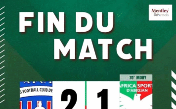 CIV/ Ligue 2/ Atlantis fc 1 – Africa Sports 0 / LE PETIT POUCET PLUME L’AIGLON !